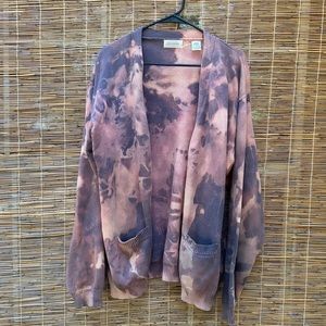 Hand Bleached Grandpa Sweater